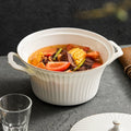 Luxury Bone China Gold-Rimmed Soup Casserole with Lid-0