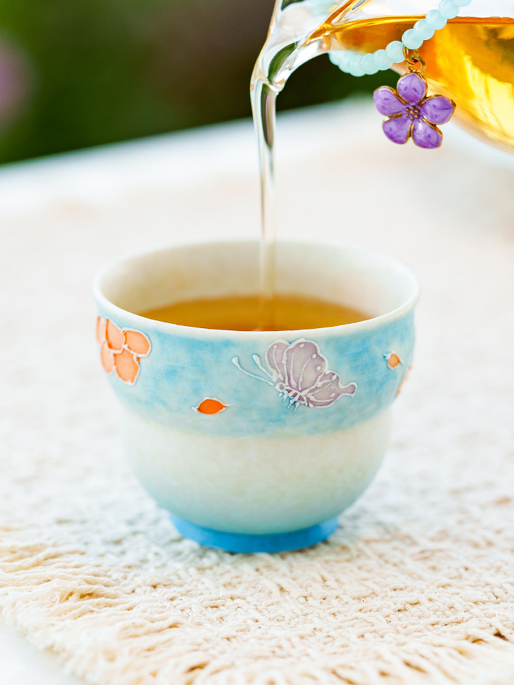 Hand-Painted Fortune Blessing Tea Cup – 60ml Ceramic “Fu Lu” Tasting Cup with Gift Box-4