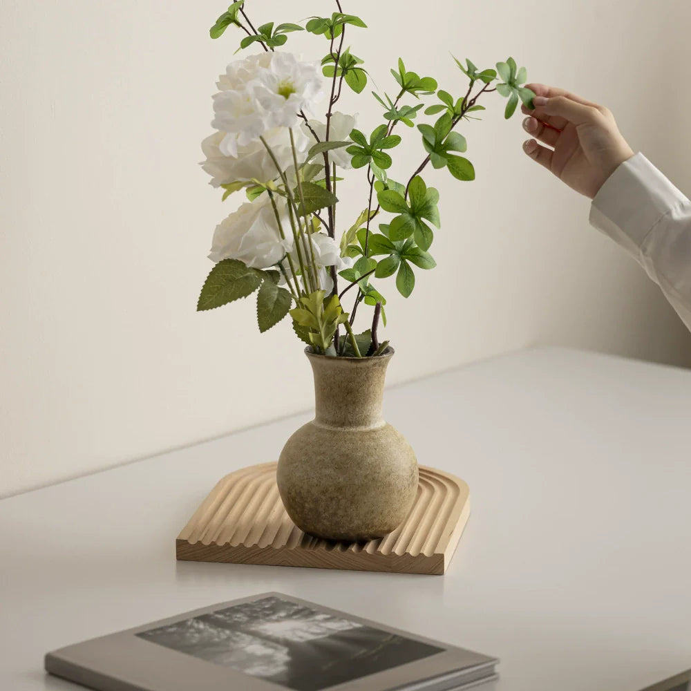 Japanese-Style Kiln-Changed Ceramic Vase – Retro Flower Arrangement Ornament-2