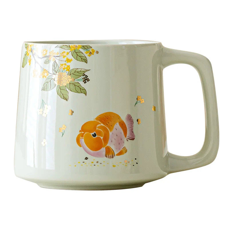 Goldfish Ceramic Mug Series — Gentle Moments, Flowing Warmth-4