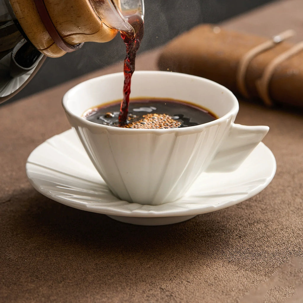 Origami Folded Porcelain Cup Set — Minimalist Tea & Coffee Collection-0