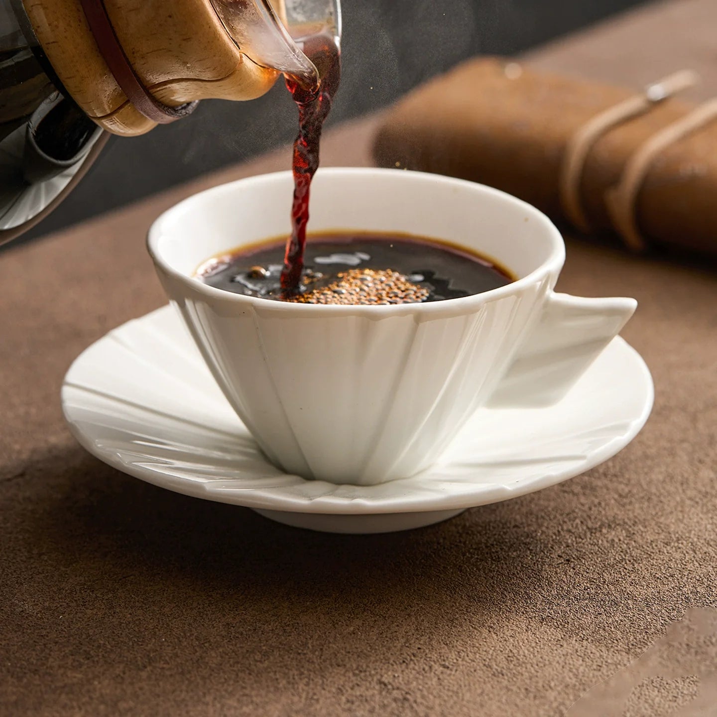 Origami Folded Porcelain Cup Set — Minimalist Tea & Coffee Collection-0