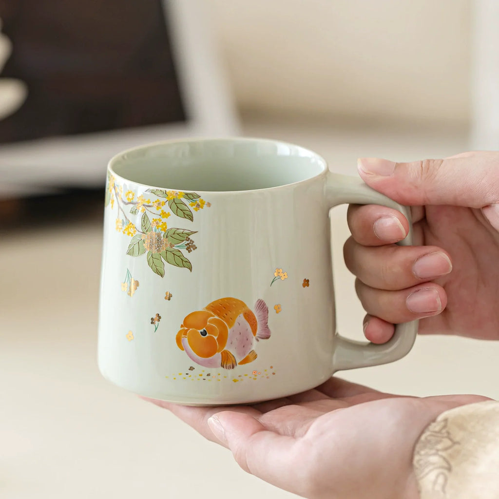 Goldfish Ceramic Mug Series — Gentle Moments, Flowing Warmth-3